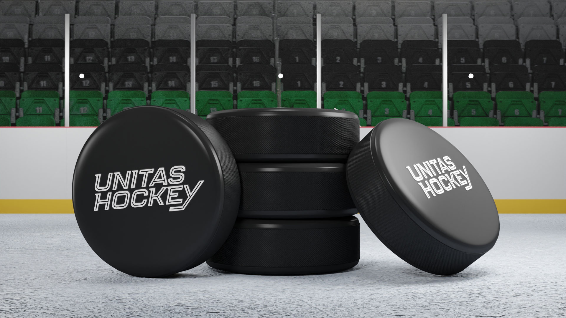 unitas hockey puck 3D render